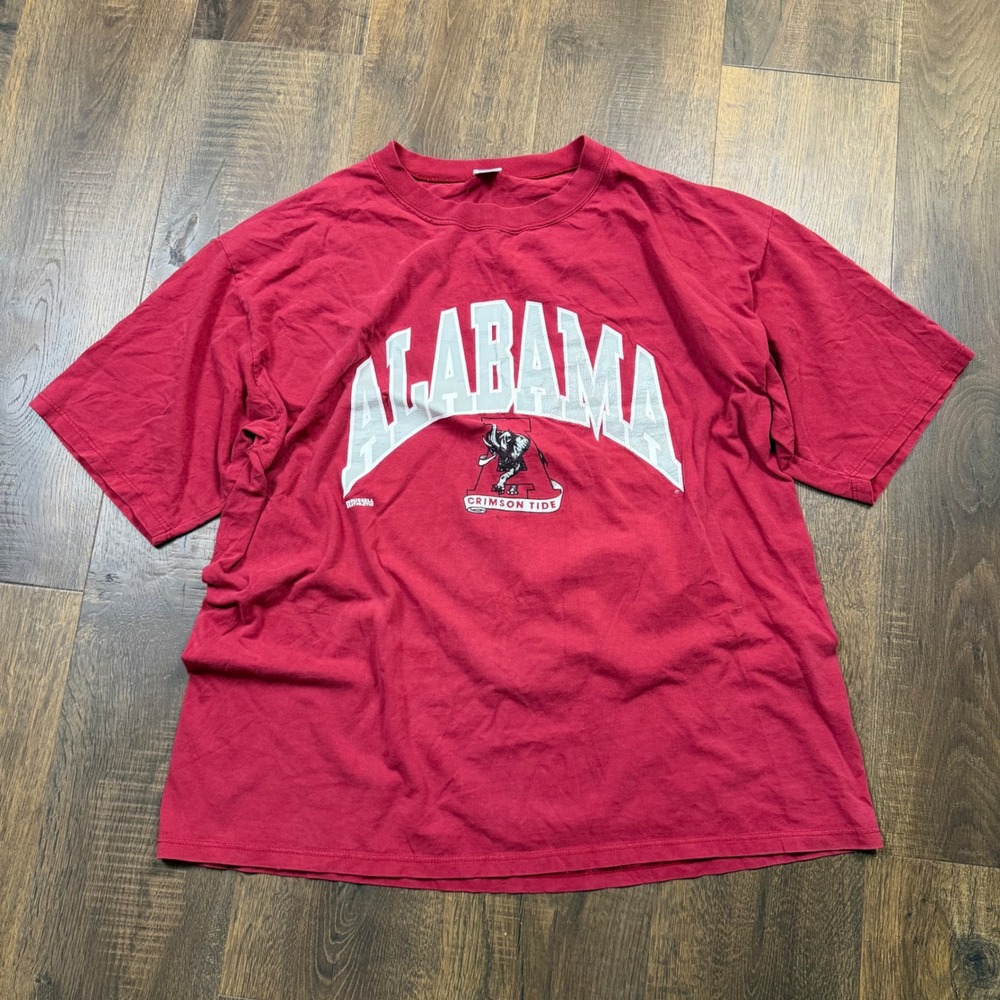 Vintage 90s Alabama Crimson Tide T-Shirt Men's XXL Russell Athletic Made USA